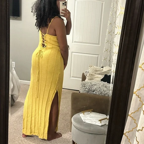 JLUXLABEL Yellow Cabana Views Crochet Dress - Picture 5 of 9